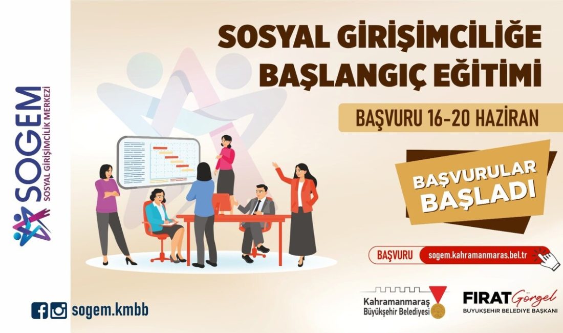 Büyükşehir Belediyesi Sosyal Girişimcilik Merkezi (SOGEM), yeni eğitim programını açıkladı.