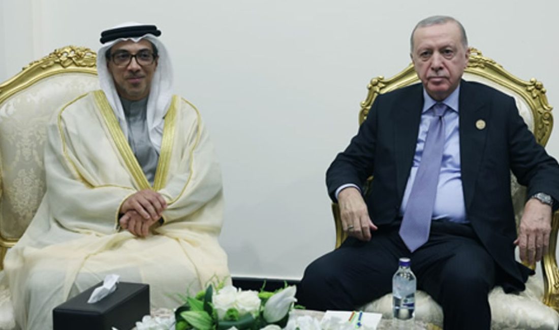 Cumhurbaşkanı Erdoğan’ı taşıyan uçak, Şarm eş-Şeyh Uluslararası Havalimanı’na inişi sırasında