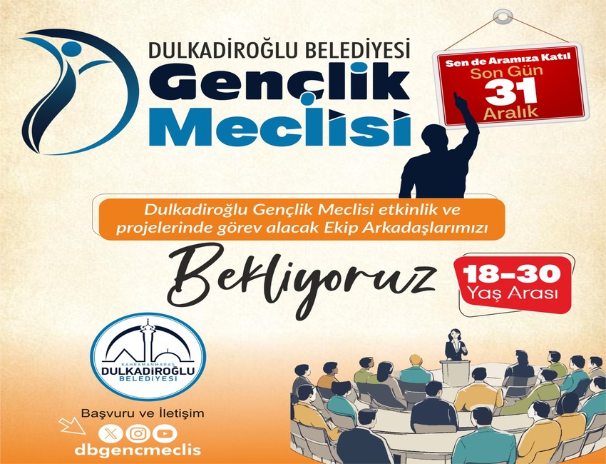 Dulkadiroğlu Belediyesi, gençlerin yerel yönetim süreçlerine aktif katılımını sağlamak ve