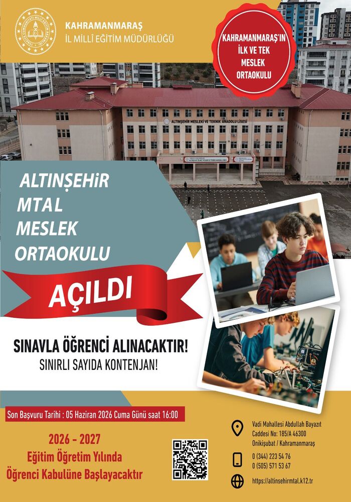 Kahramanmaraş’ta mesleki ve teknik eğitimin güçlendirilmesine yönelik önemli bir adım