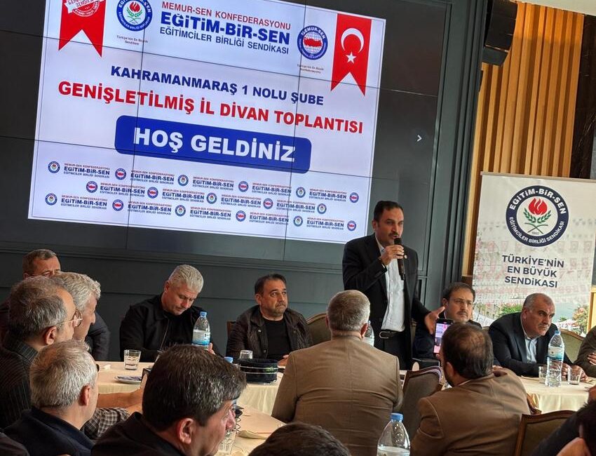 Kahramanmaraş 1 nolu şube genişletilmiş il divan toplantısı gerçekleştirildi Eğitim-Bir-Sen Kahramanmaraş 1 Nolu Şube olarak Genişletilmiş İl Divanı Toplantımızı,