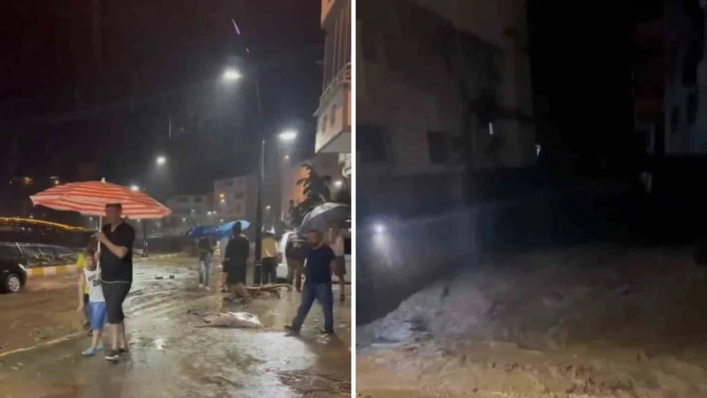 GİRESUN – BHA  Giresun genelinde etkisini sürdüren şiddetli sağanak yağışlar