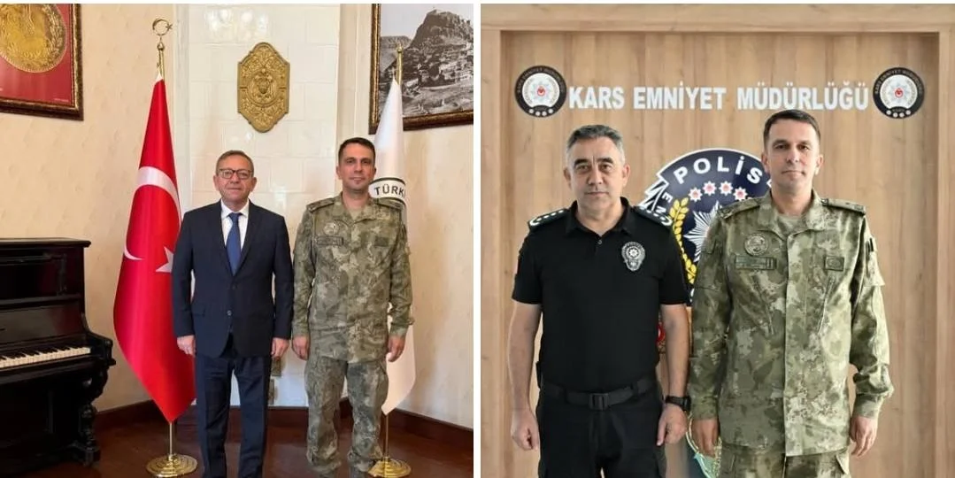 KARS – BHA Tuğgeneral Türe, Kars Valisi Ziya Polat’ı makamında
