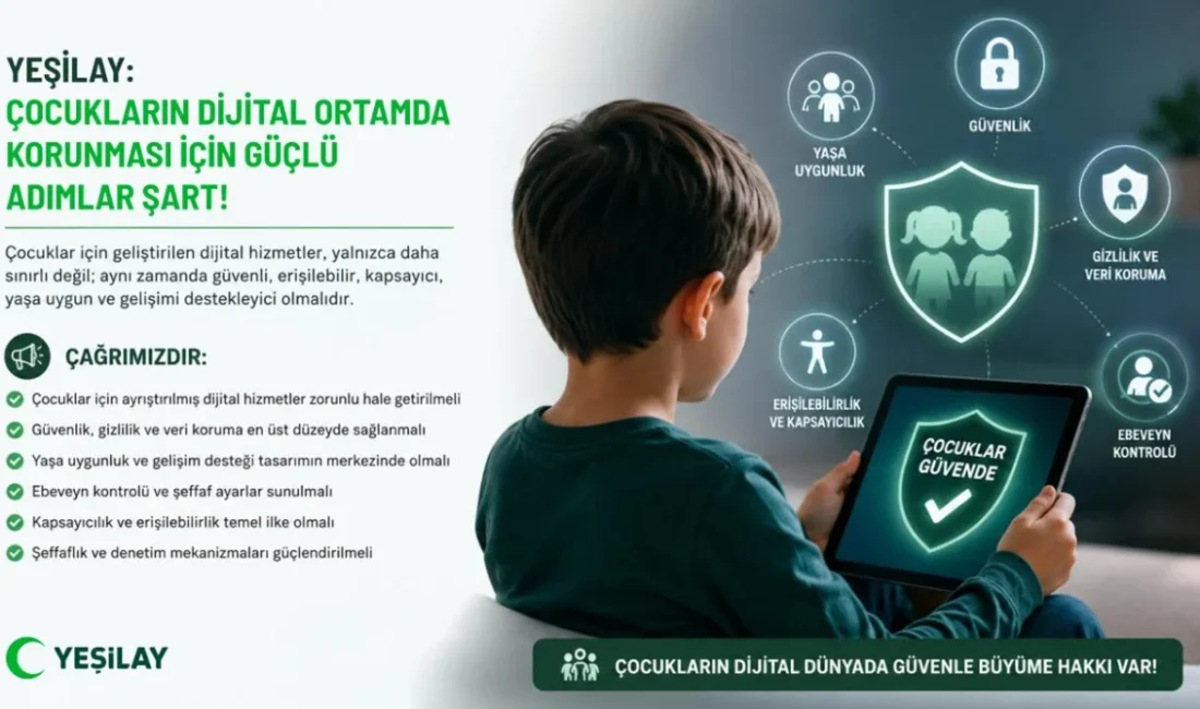 ANKARA – BHA Yeşilay, çocukların dijital ortamda karşı karşıya kaldığı