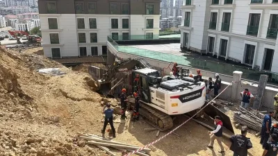 İSTANBUL – BHA İstanbul’un Başakşehir ilçesinde bir inşaat alanında toprak