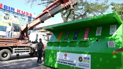 ANKARA – BHA Yenilenen Mobil Atık Getirme Merkezlerinde kağıt, plastik,