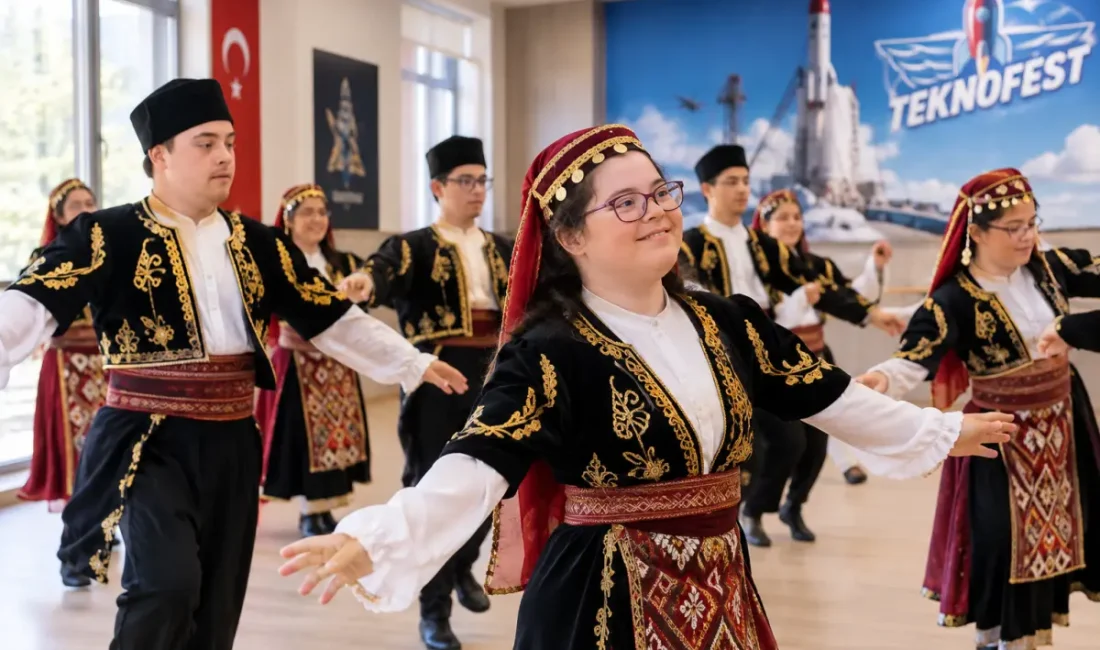 Özel bireylerin halk oyunları gösterisi TEKNOFEST’te ÇORUM – BHA İçişleri Bakanlığı Sivil Toplumla İlişkiler Genel Müdürlüğünün