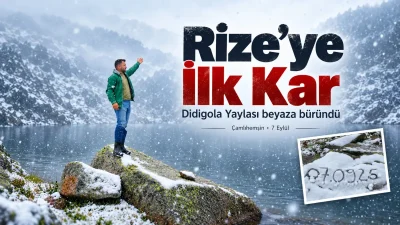 RİZE / BHA Çamlıhemşin ilçesine bağlı Didigola Yaylası’nda kar yağışı