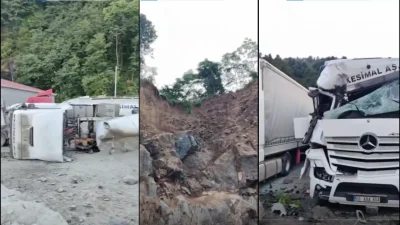 ARTVİN – BHA Artvin’in Hopa ilçesinde Karadeniz Sahil Yolu üzerindeki