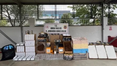 BURSA – BHA  Bursa’da jandarma ekiplerinin kaçakçılıkla mücadele kapsamında düzenlediği