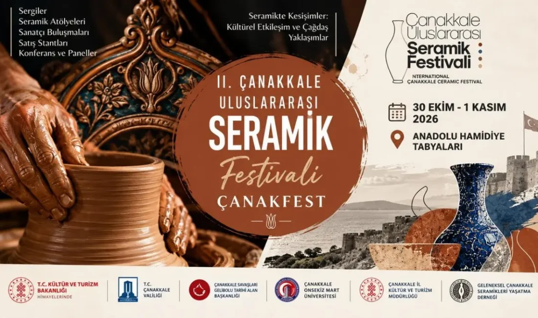 ÇANAKFEST, seramik sanatının önemli isimlerini Çanakkale’de buluşturacak BİROL GÜNGÖRDÜ – BHA Kültür ve Turizm Bakanlığı himayesinde; Çanakkale Valiliği,