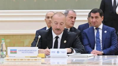 Azerbaycan Cumhurbaşkanı İlham Aliyev’in, Ankara’da düzenlenen Türk Devletleri Teşkilatı (TDT)