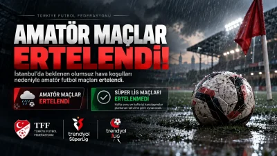 İSTANBUL – BHA İstanbul’da etkisini artıran şiddetli yağışlar futbol takvimini