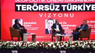Malatya’da düzenlenen “Jeopolitik Önemi Bakımından Terörsüz Türkiye Vizyonu” panelinde konuşan