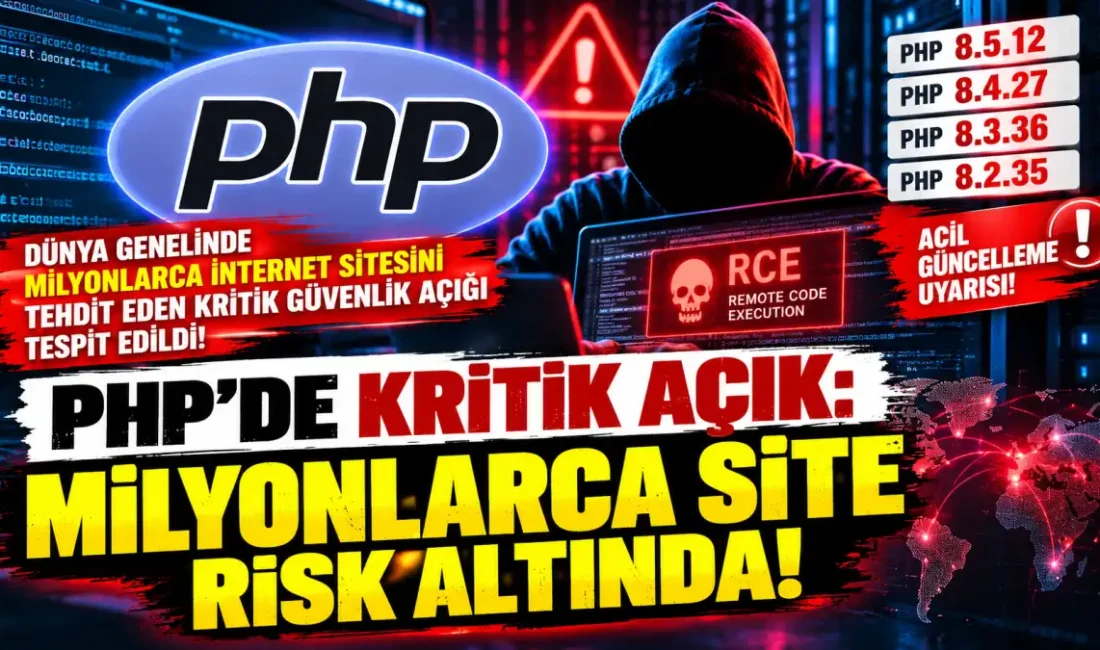 PHP’de iki kritik güvenlik açığı: Güncelleme uyarısı ANKARA – BHA İnternet siteleri ve web uygulamalarında yaygın olarak